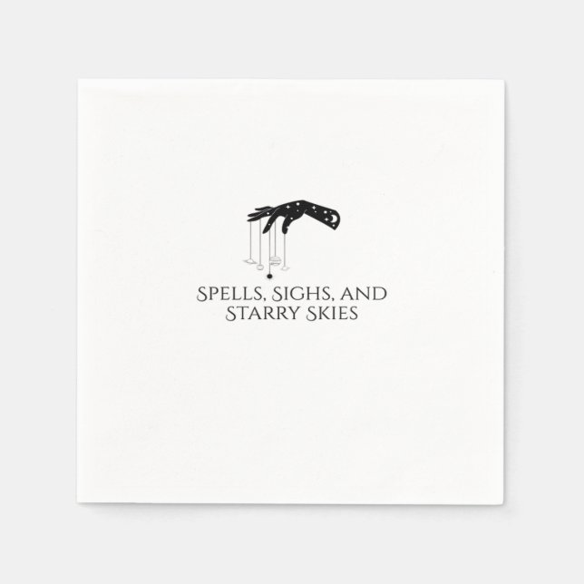 Whimsigoth Tinte - Mystische Wälder, Monde & Magie Serviette (Vorderseite)