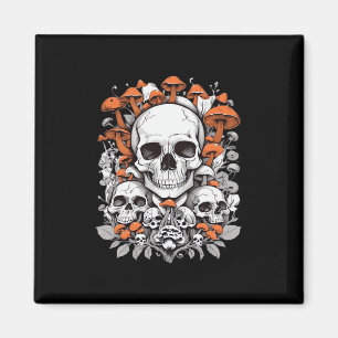 Whimsigoth Totenköpfe & Pilze Vintage-Botanik Ästh Magnet