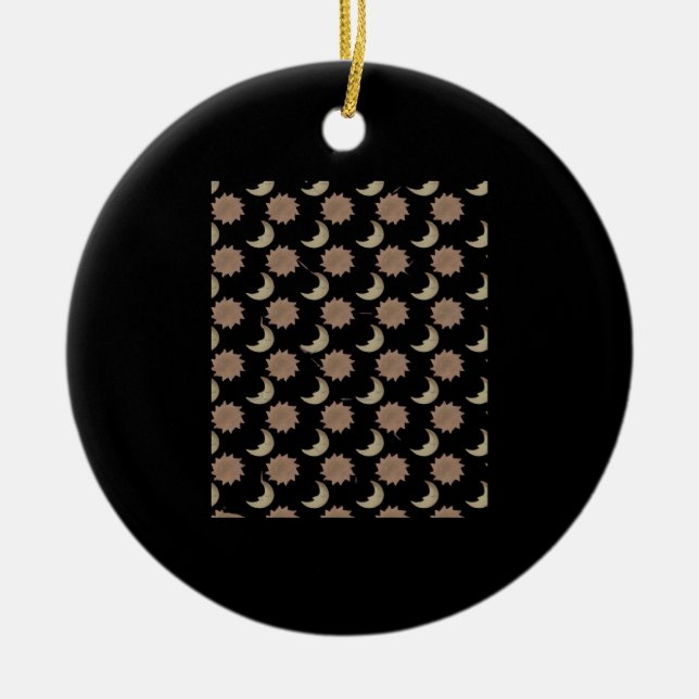 Whimsigoth Wolken Grafik Keramik Ornament (Vorne)