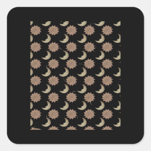 Whimsigoth Wolken Grafik Quadratischer Aufkleber