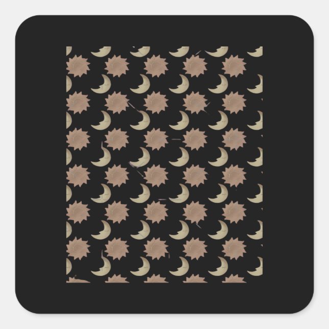 Whimsigoth Wolken Grafik Quadratischer Aufkleber (Vorderseite)