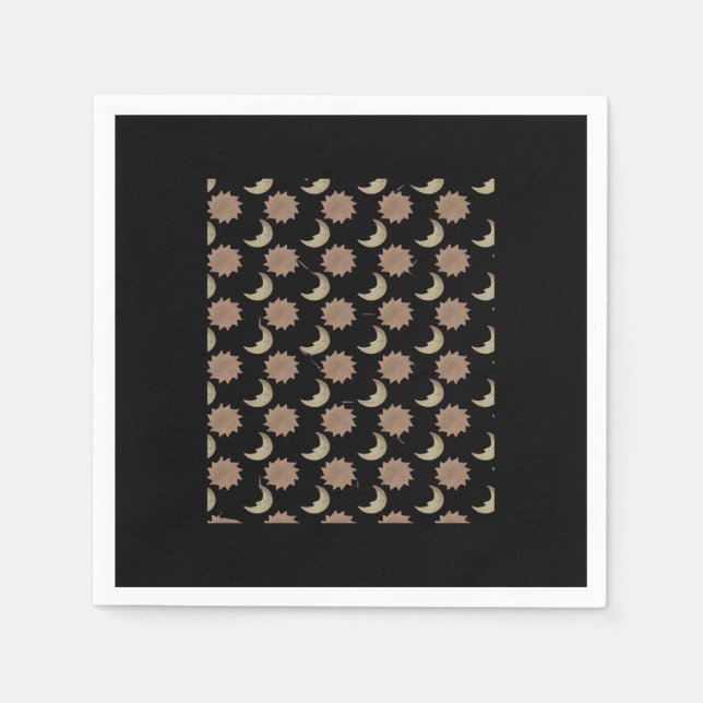 Whimsigoth Wolken Grafik Serviette (Vorderseite)