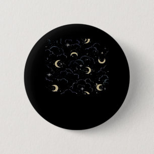 Whimsigoth Wolken Sun Moon Witchy Button