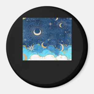 Whimsigoth Wolken Sun Moon Witchy Classic Magnet