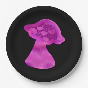 Whimsigoth Zen Pattern Mushroom Pappteller
