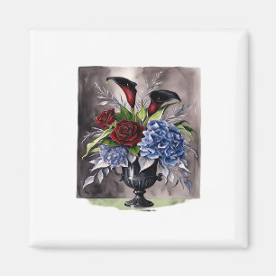 Whimsigothic – Gothic Floral Vase Ästhetik Klassis Magnet