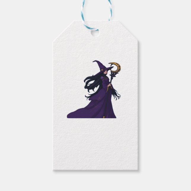 Whimsigothic Moon Witch Geschenkanhänger (Vorderseite)