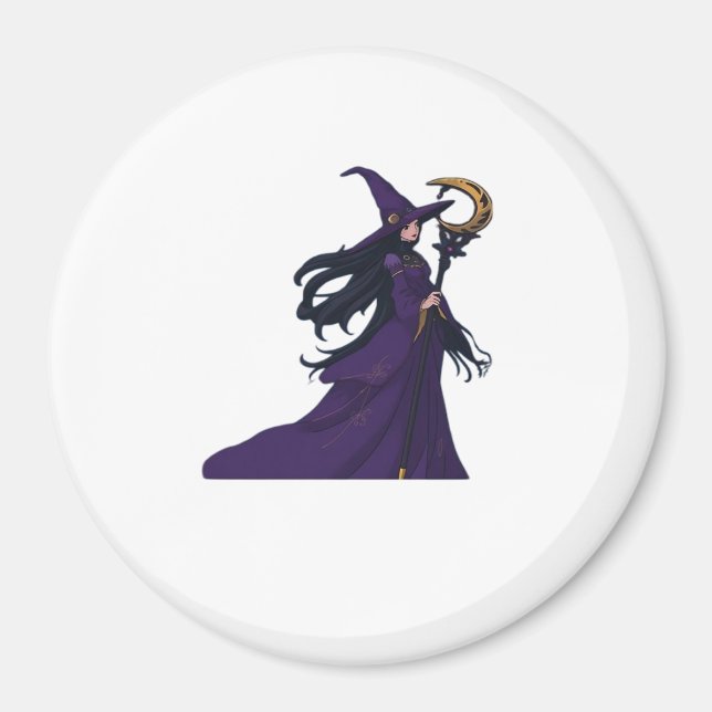 Whimsigothic Moon Witch Magnet (Vorne)