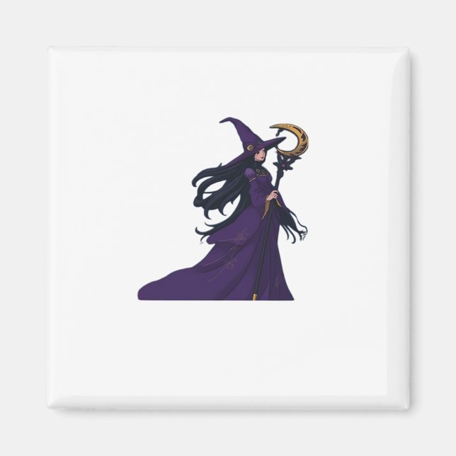 Whimsigothic Moon Witch Magnet (Vorne)