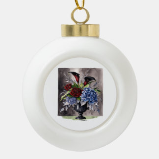 Whimsigothie - Gothic Floral Vase ästhetische Klas Keramik Kugel-Ornament