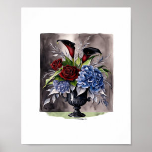 Whimsigothie - Gothic Floral Vase ästhetische Klas Poster