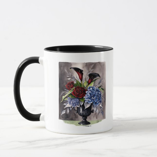 Whimsigothie - Gothic Floral Vase ästhetische Klas Tasse (Links)
