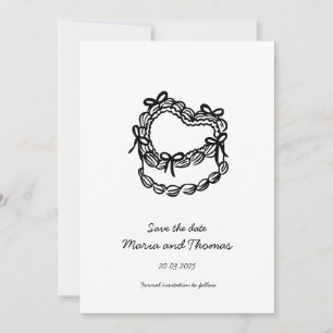 Whimsikal handGezeichnet Kuchen Hochzeit speichern Save The Date