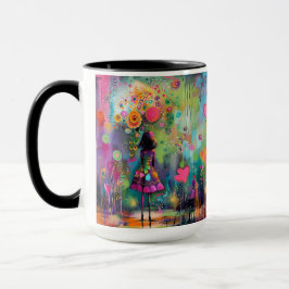 Whimsikale Farbexplosion Tasse