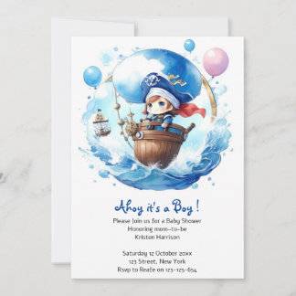 Whimsikale Gewässer: Babydusche für Wasserfarben Einladung