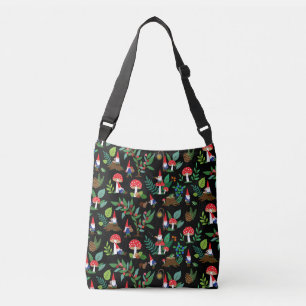 Whimsikale Gnome in der Natur Kreuz-Tasche Tragetaschen Mit Langen Trägern