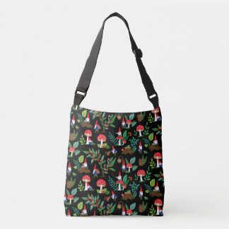Whimsikale Gnome in der Natur Kreuz-Tasche Tragetaschen Mit Langen Trägern