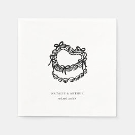 Whimsikale handGezeichnet Kuchenhochzeit Serviette