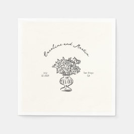 Whimsikale, handgezeichnete Servietten