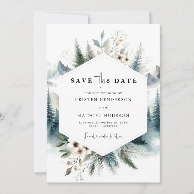 Whimsikale Hochzeit außerhalb des Fotos Save The Date (Vorderseite)