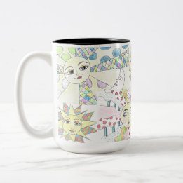 Whimsikale Sonnenkollektion Zwei-Tone-Tasse Zweifarbige Tasse