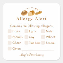 Whimsikaler Brot-Heimbäckerei-Allergiealarm