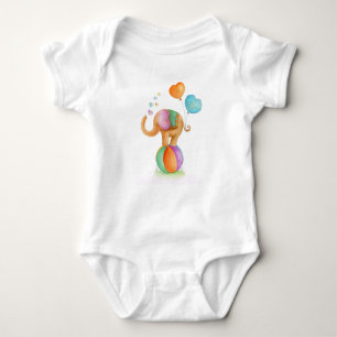 Whimsikaler Elefantenzirkus Baby Strampler