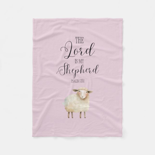 Whimsikaler Herr ist mein Hirte Psalm 23:1 Fleecedecke (Vorderseite)