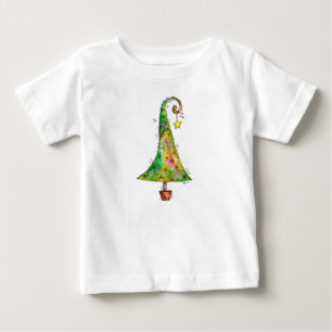 Whimsikaler Weihnachtsbaum Baby T-shirt