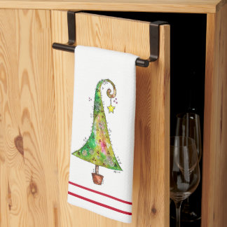 Whimsikaler Weihnachtsbaum Geschirrtuch