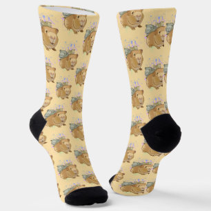 Whimsikales Meerschweinchen-Trio Farb-Splash Haust Socken