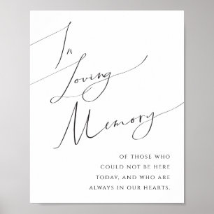 Whimsikales Minimalistisches Skript in Love Memory Poster