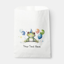 Whimsikalgrüner Frosch mit Ballons Geschenktütchen