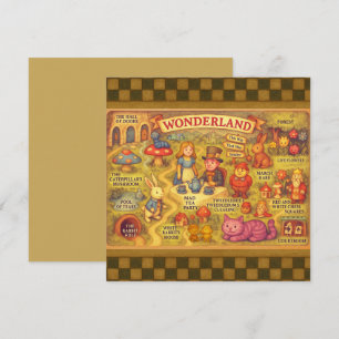 Whimsikalische Alice Abenteuer in Wonderland Karte