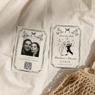 Whimsikalische handgezeichnete Doodle  Save The Date