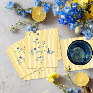 Whimsikalische handgezeichnete Hochzeitsdusche "Da Untersetzer