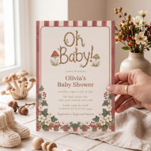 Whimsikalische rustikale Zweig-Baby-Party-Einladun