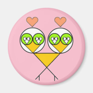 Whimsikalrosa niedliche Lieblinge mit Herzen Magnet
