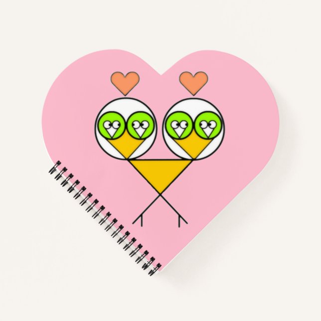 Whimsikalrosa niedliche Lieblinge mit Herzen Notizbuch (Vorderseite)