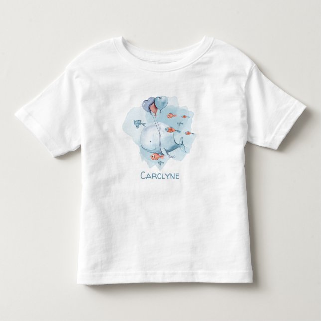 Whimsikalwal mit Balloons und Fisch Kleinkind T-shirt (Vorderseite)