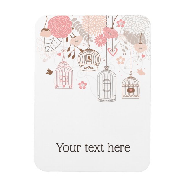 Whimsikäre Birdcages Personalisiert Magnet (Vertikal)