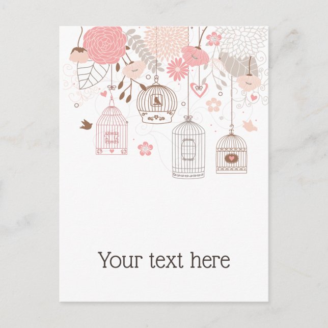 Whimsikäre Birdcages Personalisiert Postkarte (Vorderseite)