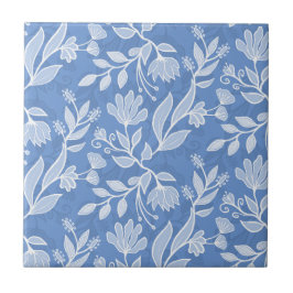 Whimsikäre Blume & Blätter Bouquet Fliese