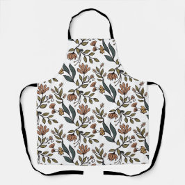 Whimsikäre Blume & Blätter Bouquet Schürze