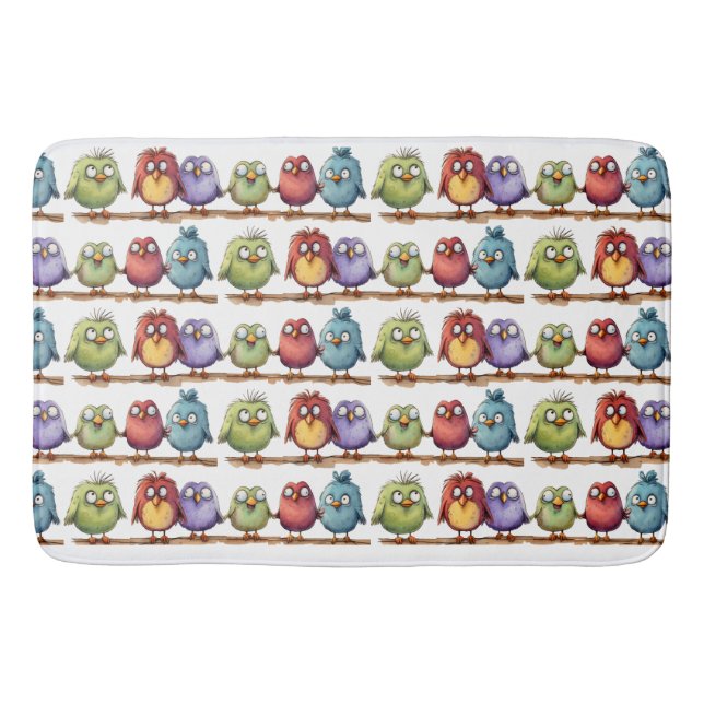 Whimsikäre Vögel 2 Badematte (Vorderseite)