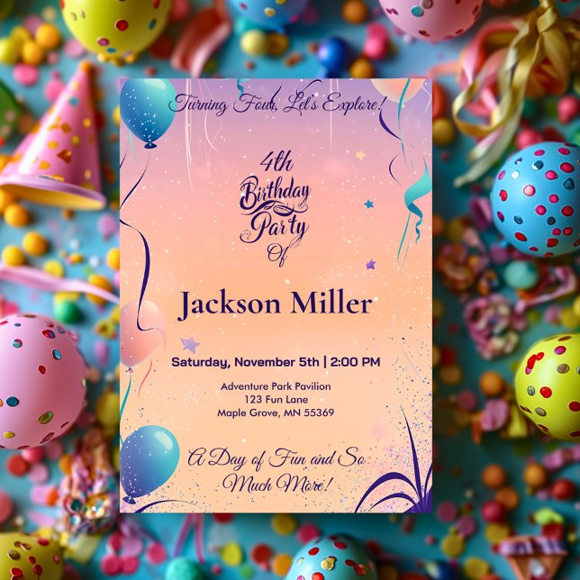 Whimsikballon Geburtstag Einladung mit Red Panda (Von Creator hochgeladen)