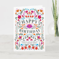 Whimsikfarbene Blume des Volkes zum Geburtstag