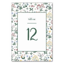 Whimsikfarbene Blume Hochzeit Tischnummer