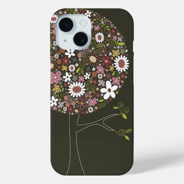Whimsikfarbene Frühlingsblumen Pop Baumart Natur Case-Mate iPhone Hülle (Rückseite)