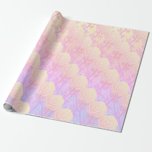 Whimsikfarbene Rose Geschenkpapier
